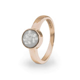 Ladies Classic Round Memorial Ashes Ring - Cherished Urns