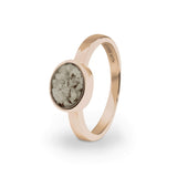 Ladies Oval Memorial Ashes Ring - Cherished Urns