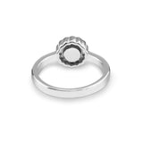 Ladies Petals Memorial Ashes Ring with Fine Crystals - Cherished Urns