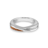 Ladies Harmony Memorial Ashes Ring with Fine Crystals - Cherished Urns