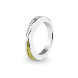 Ladies Harmony Memorial Ashes Ring with Fine Crystals - Cherished Urns