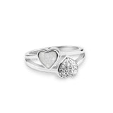 Ladies Cherish Memorial Ashes Ring with Fine Crystals - Cherished Urns