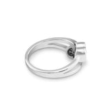 Ladies Cherish Memorial Ashes Ring with Fine Crystals - Cherished Urns