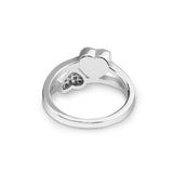 Ladies Cherish Memorial Ashes Ring with Fine Crystals - Cherished Urns