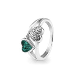 Ladies Cherish Memorial Ashes Ring with Fine Crystals - Cherished Urns