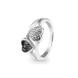 Ladies Cherish Memorial Ashes Ring with Fine Crystals - Cherished Urns