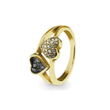 Ladies Cherish Memorial Ashes Ring with Fine Crystals - Cherished Urns