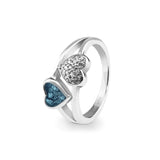 Ladies Cherish Memorial Ashes Ring with Fine Crystals - Cherished Urns