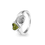 Ladies Cherish Memorial Ashes Ring with Fine Crystals - Cherished Urns