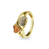Ladies Cherish Memorial Ashes Ring with Fine Crystals - Cherished Urns