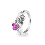 Ladies Cherish Memorial Ashes Ring with Fine Crystals - Cherished Urns
