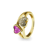 Ladies Cherish Memorial Ashes Ring with Fine Crystals - Cherished Urns