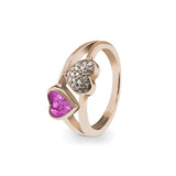 Ladies Cherish Memorial Ashes Ring with Fine Crystals - Cherished Urns