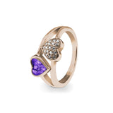 Ladies Cherish Memorial Ashes Ring with Fine Crystals - Cherished Urns