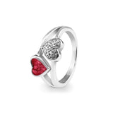 Ladies Cherish Memorial Ashes Ring with Fine Crystals - Cherished Urns