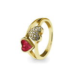 Ladies Cherish Memorial Ashes Ring with Fine Crystals - Cherished Urns