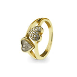 Ladies Cherish Memorial Ashes Ring with Fine Crystals - Cherished Urns