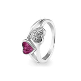 Ladies Cherish Memorial Ashes Ring with Fine Crystals - Cherished Urns