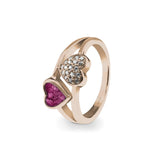 Ladies Cherish Memorial Ashes Ring with Fine Crystals - Cherished Urns