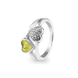 Ladies Cherish Memorial Ashes Ring with Fine Crystals - Cherished Urns