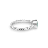 Ladies Round Bubble Band Memorial Ashes Ring - Cherished Urns
