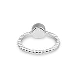 Ladies Round Bubble Band Memorial Ashes Ring - Cherished Urns