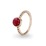 Ladies Round Bubble Band Memorial Ashes Ring - Cherished Urns