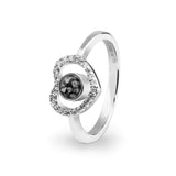 Ladies Forever Memorial Ashes Ring with Fine Crystals - Cherished Urns