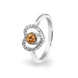 Ladies Forever Memorial Ashes Ring with Fine Crystals - Cherished Urns