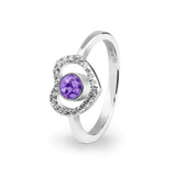 Ladies Forever Memorial Ashes Ring with Fine Crystals - Cherished Urns