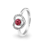 Ladies Forever Memorial Ashes Ring with Fine Crystals - Cherished Urns