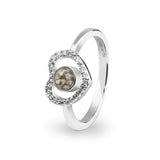 Ladies Forever Memorial Ashes Ring with Fine Crystals - Cherished Urns