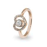 Ladies Forever Memorial Ashes Ring with Fine Crystals - Cherished Urns
