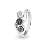 Ladies Three Of Us Memorial Ashes Ring with Fine Crystals - Cherished Urns