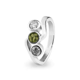 Ladies Three Of Us Memorial Ashes Ring with Fine Crystals - Cherished Urns