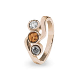 Ladies Three Of Us Memorial Ashes Ring with Fine Crystals - Cherished Urns