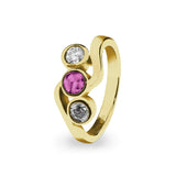 Ladies Three Of Us Memorial Ashes Ring with Fine Crystals - Cherished Urns