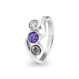 Ladies Three Of Us Memorial Ashes Ring with Fine Crystals - Cherished Urns