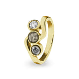 Ladies Three Of Us Memorial Ashes Ring with Fine Crystals - Cherished Urns