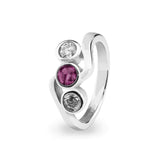 Ladies Three Of Us Memorial Ashes Ring with Fine Crystals - Cherished Urns