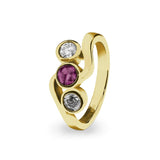 Ladies Three Of Us Memorial Ashes Ring with Fine Crystals - Cherished Urns