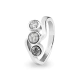 Ladies Three Of Us Memorial Ashes Ring with Fine Crystals - Cherished Urns
