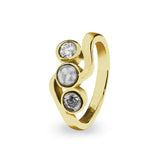 Ladies Three Of Us Memorial Ashes Ring with Fine Crystals - Cherished Urns