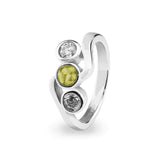 Ladies Three Of Us Memorial Ashes Ring with Fine Crystals - Cherished Urns