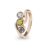 Ladies Three Of Us Memorial Ashes Ring with Fine Crystals - Cherished Urns
