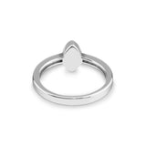 Ladies Deco Memorial Ashes Ring with Fine Crystals - Cherished Urns