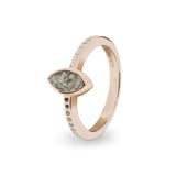 Ladies Deco Memorial Ashes Ring with Fine Crystals - Cherished Urns