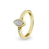 Ladies Deco Memorial Ashes Ring with Fine Crystals - Cherished Urns