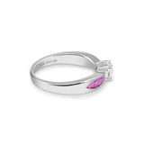 Ladies Solitaire Memorial Ashes Ring with Fine Crystals - Cherished Urns