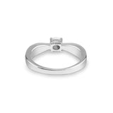 Ladies Solitaire Memorial Ashes Ring with Fine Crystals - Cherished Urns